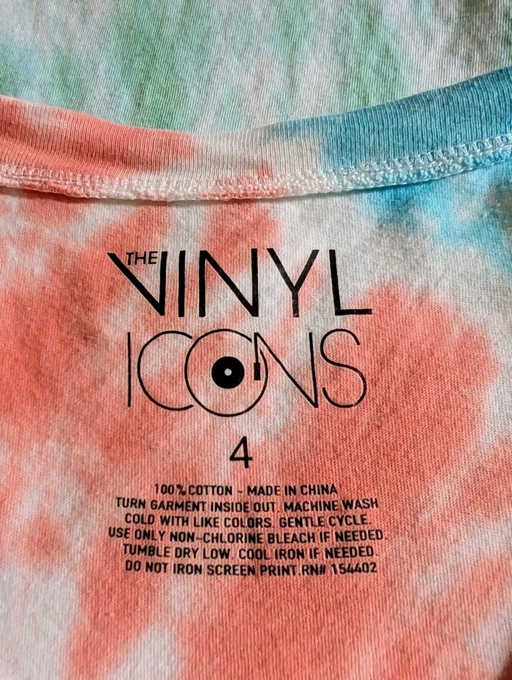 Torrid, Vinyl Icons-Bon Jovi, Classic Fit Slash Tank, Tie Dye, Size 4 - Picture 6 of 11